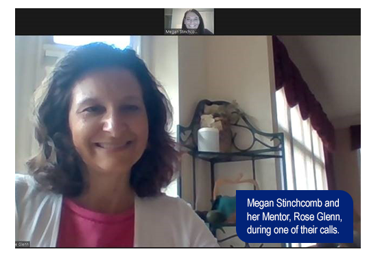 Megan Stinchcomb and Rose Glenn virtual meeting screenshot
